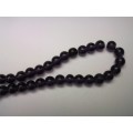 Glass Beads, Plain, Round, Black, 8mm, ±30pc