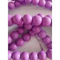 Glass Beads, Plain, Round, Purple, 10mm, ±25pc