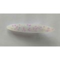 Hair Clips, Oval, White With Purple, Size 68mm x 12mm, Resin Product, Handmade, Unique