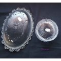 Clear Glass Condiment Bowls, Oval 230mm x 165mm - Height -55mm, Round 105mm Diameter, 55mm Heig, 1pc