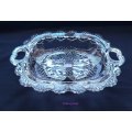 1 x Clear Glass Condiment Bowl, 235mm x 270mm x 45mm, See Photos For Info, 1 Lot