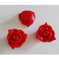 Flower, Acrylic Rose, Red, 21mm, 2pc