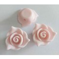 Flower, Acrylic Rose, Pink, 21mm, 2pc