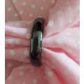 Simone Ring, Hematite (Black) Ring, 5mm Wide, 21.08mm Inside Diameter, Size - 11, 1pc