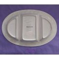 White Ceramic Platter / Snack Dish,  L 405mm x W 270mm x H 40mm, See Description Below