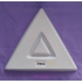 White Ceramic Platter / Snack Dish,  Triangle Shape, Side Length 335mm,  H 40mm, Description Below