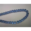 Glass Beads, Plain, Round, Blue, 8mm, ±35pc