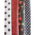 Fabric Squares, Red / Black, 35x35cm, Cotton Blend For Patchwork/Applique, 4pc