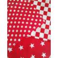 Fabric Squares, Red, 19cmx19cm, Cotton Blend For Patchwork/Applique, 3pc