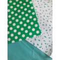 Fabric Squares, Green/Blue, 19cmx19cm, Cotton Blend For Patchwork/Applique, 3pc