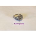 Ring, 925 Silver With Clear Cubic, Ring Size - 16.25mm (5 - L) Weight - 4.18g