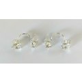 Earrings Roman Duet Rhinestones Clear 25mm