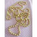 Perrine Necklace, Yellow Glass Pearls, 126cm, Glass Pearl Size 8mm, 1pc