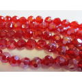 Glass Crystal Beads, Chinese Crystal Round, Red, 13mm, 8pc