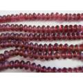 Glass Beads Indian Rondelle Vivid Burgundy ±12mm x ±7mm, 20pc