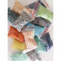 Glass Beads, Seedbeads, Mixed Colours And Sizes,, 5 x Packets In One, ±140gm