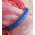 Mistique Bracelet, Blue Glass Bangle, 60mm Inside Diameter, Width 7mm, 1pc