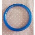 Mistique Bracelet, Blue Glass Bangle, 60mm Inside Diameter, Width 7mm, 1pc