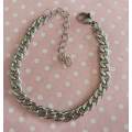 Bracelet, Chain, Stainless Steel, 5mm Wide, Lobster Clasp, 15.5cm+5cm, 1pc