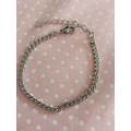 Bracelet, Chain, Stainless Steel, 4mm Wide, Lobster Clasp, 15.5cm+5cm, 1pc