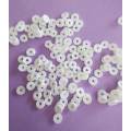 Other beads, Disc, White, Clay, 6mm, 100pc / 4,05gr