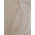 Crystal Necklace, Clear Crystal Beads, 90cm, 1pc