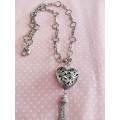 Necklace, Heart Pendant On Chain, Signoretti Clasp, 56cm