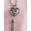 Necklace, Heart Pendant On Chain, Signoretti Clasp, 56cm