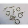 Clasps, Toggle Clasp, Nickel, 16mm, 4 Sets