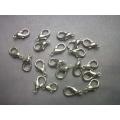 Clasps, Lobster Clasp, Silver (Colour),  12mm, 8pc