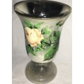 Floral motif wine glass