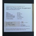 2017 with COA to 2022. All 6 years Silver Krugers / 3 sets Available
