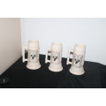 3 Ceramic Beer Mugs