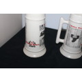 3 Ceramic Beer Mugs