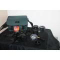 Sigma SA5 Film Camera with 2 Lenses