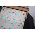 Scrabble wooden Pieces - Blue Box