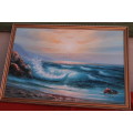 Large Oil Painting Sea