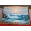Large Oil Painting Sea