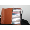 12 Assorted Cassettes in holder