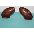 2 Metal Rugby Ball`s