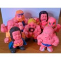 RARE 1980`s SOMA - SOMA WRESTLERS -  Approx 4CM - LOT OF 7