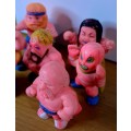 RARE 1980`s SOMA - SOMA WRESTLERS -  Approx 4CM - LOT OF 7