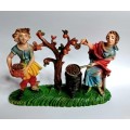 Retro Lot of Rare Italian Nativity Figures - Hard Plastic 10-13cm. Gorgeous!