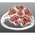 0.23ct RED DIAMOND STERLING SILVER RING