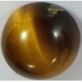 NATURAL GOLD TIGERS EYE ROUND CABOCHON - 9 mm