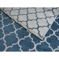 Modern Chenille Trellis Large Rug - Blue & White - BK Carpets & Rugs