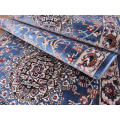 Persian Blue & Red Kashan Inspired Passage Runner / Size 80 x 6m