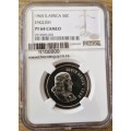 1965 South Africa 50c English NGC graded PF64 Cameo Mintage 30-50