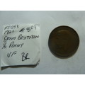 1921 Great Britain 1/2 penny