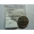1951 Netherlands 25 cents